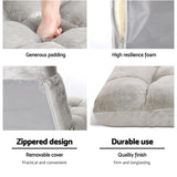 Arm Chairs & Recliners: Artiss 4X Lounge Sofa Bed Flannel Fabric Grey