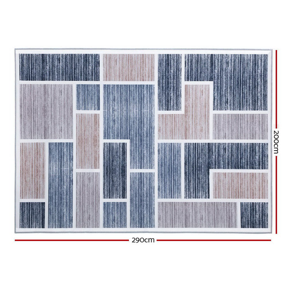 Floor Rugs: Artiss Rug 200x290cm Area Rug Large Carpet Soft Short Pile Modern Oblo