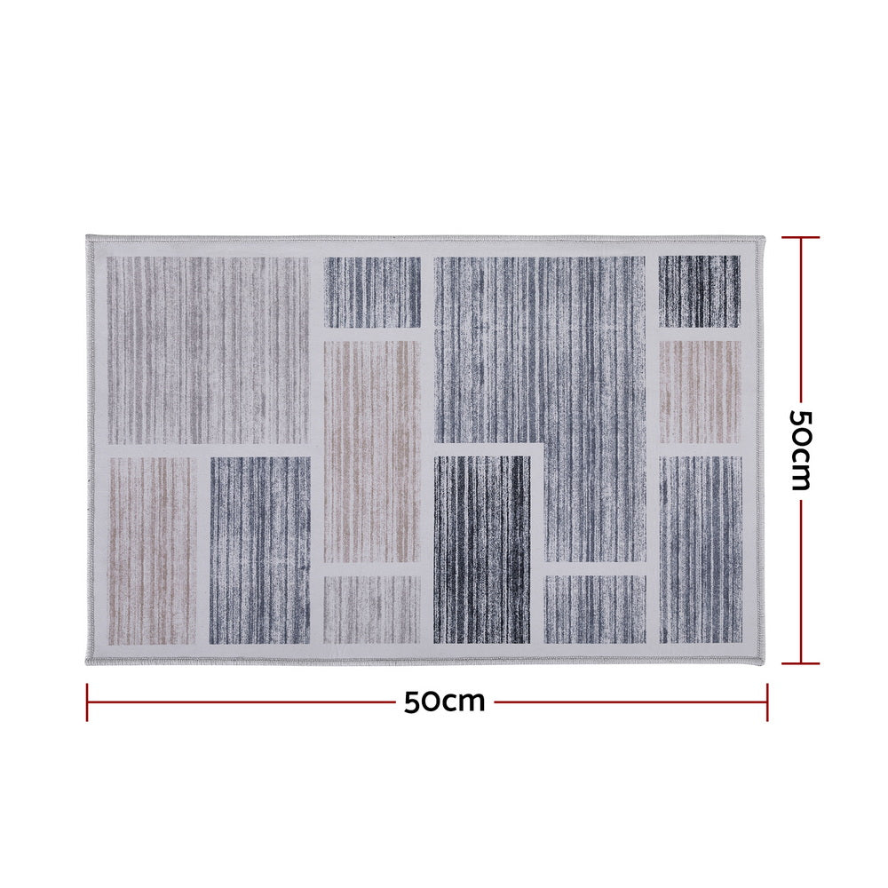 Floor Rugs: Artiss Floor Rug 50X80cm Doormat Soft Velvet Non-Slip Bath Mat Small Modern