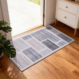 98765-Artiss Floor Rug 50X80cm Doormat Soft Velvet Non-Slip Bath Mat Small Modern