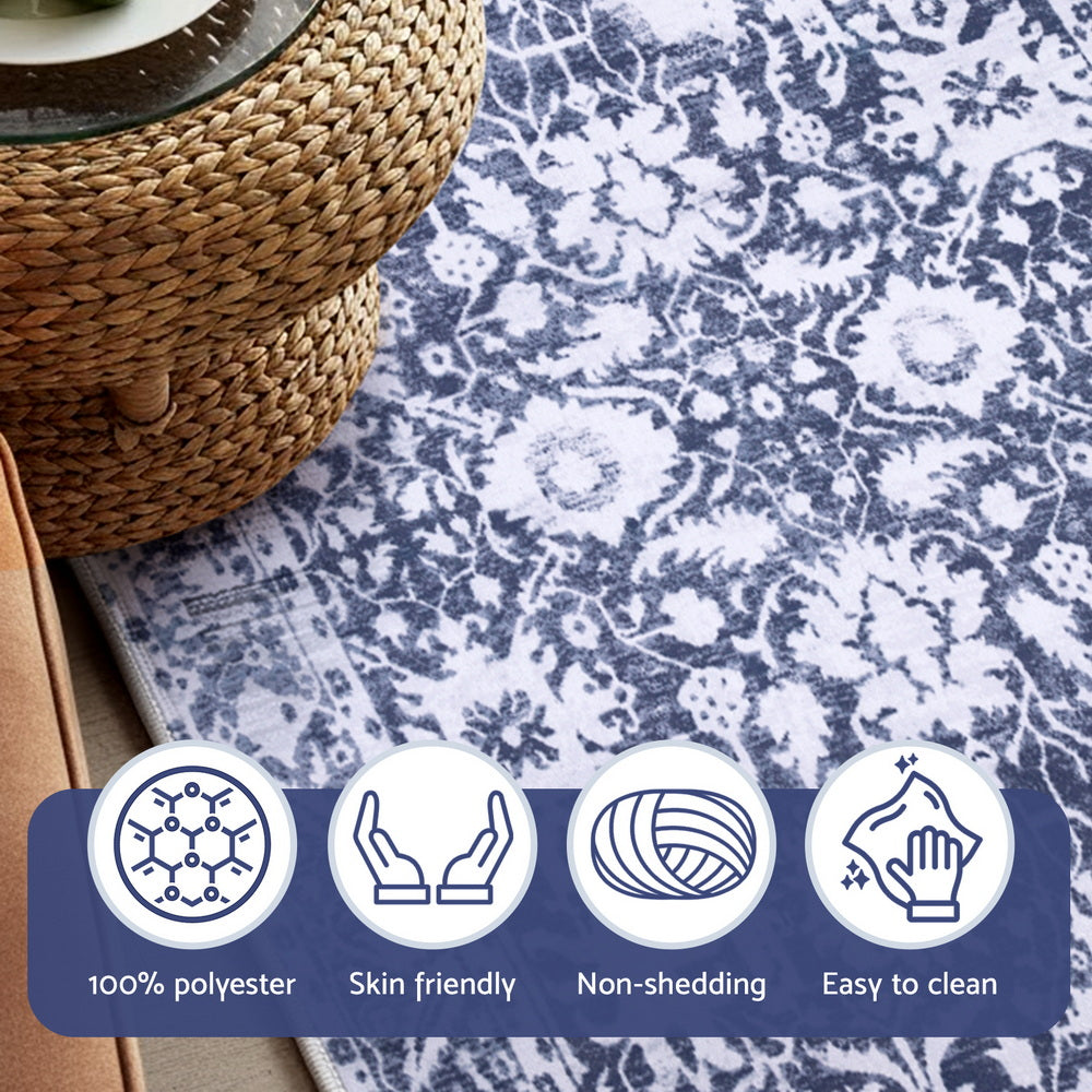 Artiss Floor Rug 50X80cm Doormat Soft Velvet Non-Slip Bath Mat Small Rug Modern
