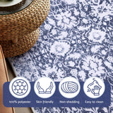 98765-Artiss Floor Rug 50X80cm Doormat Soft Velvet Non-Slip Bath Mat Small Rug Modern