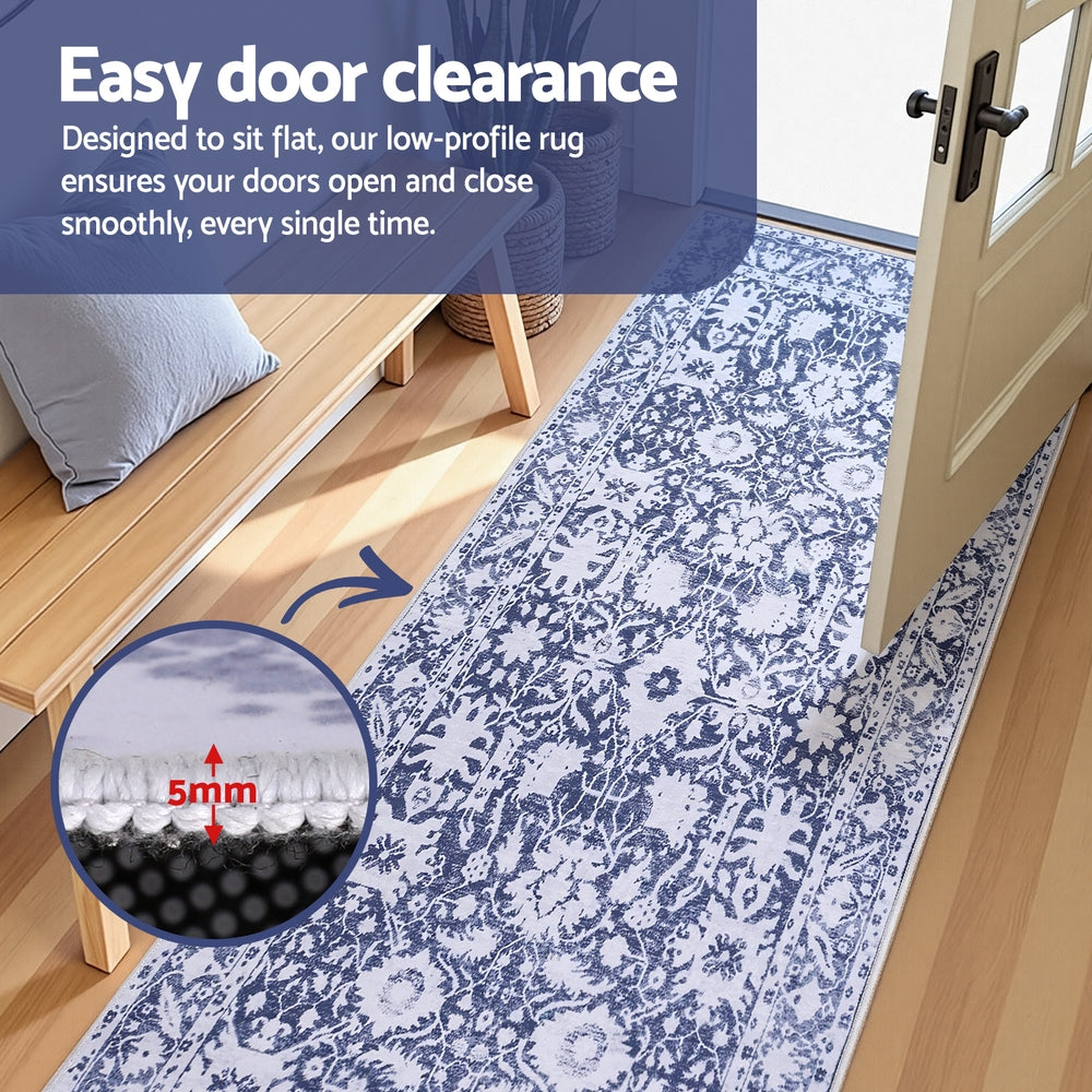 Artiss Hallway Runner Rug 80x180cm Soft Velvet Washable Modern Kitchen Mat