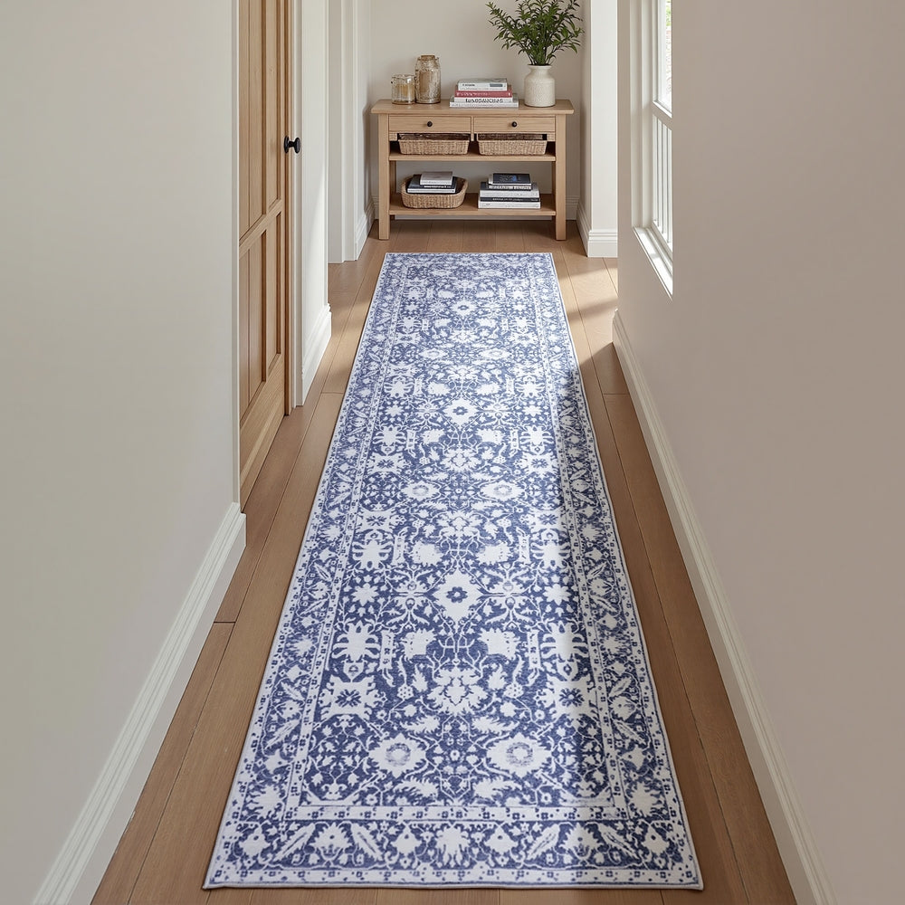 Floor Rugs: Artiss Hallway Runner Rug 80X300cm Soft Velvet Washable Modern Kitchen Mat