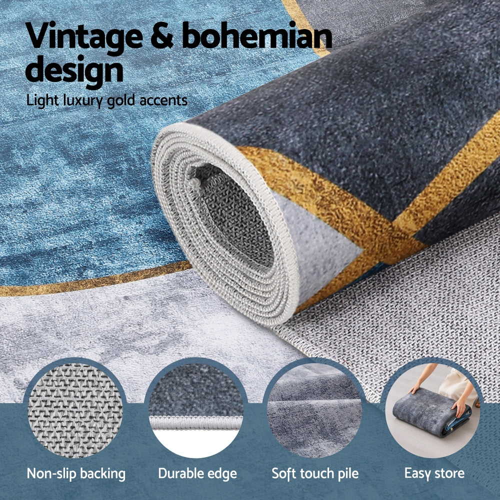 Floor Rugs: Artiss Washable Floor Rug 160X230cm Large Geometric Area Rug Modern Floor Carpet