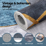 Floor Rugs: Artiss Washable Floor Rug 160X230cm Large Geometric Area Rug Modern Floor Carpet