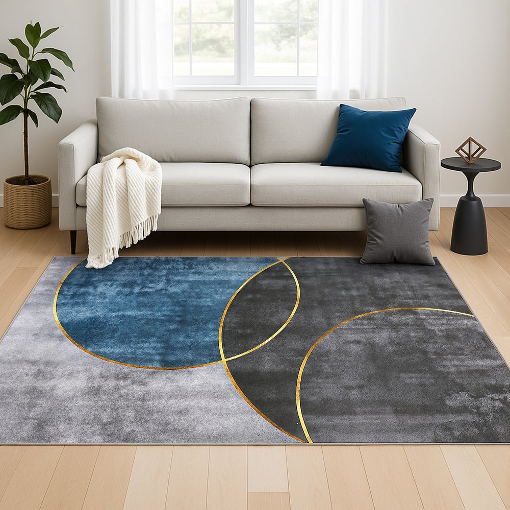 Floor Rugs: Artiss Washable Floor Rug 160X230cm Large Geometric Area Rug Modern Floor Carpet