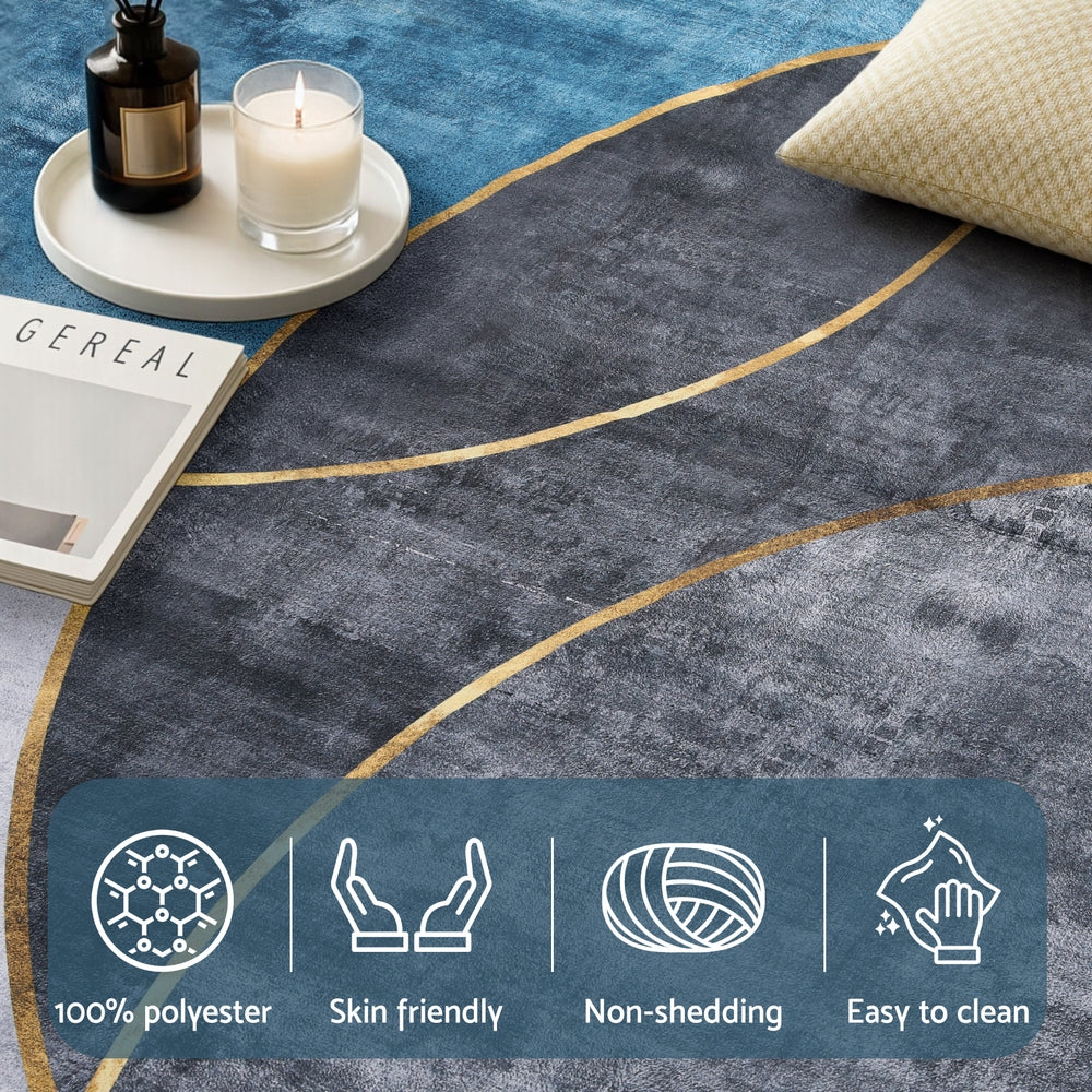 Floor Rugs: Artiss Washable Floor Rug 200X290cm Large Geometric Area Rug Modern Floor Carpet