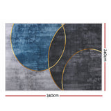 Floor Rugs: Artiss Washable Floor Rug 240X340cm Large Geometric Area Rug Modern Floor Carpet