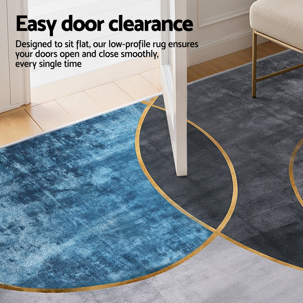 Floor Rugs: Artiss Washable Floor Rug 240X340cm Large Geometric Area Rug Modern Floor Carpet
