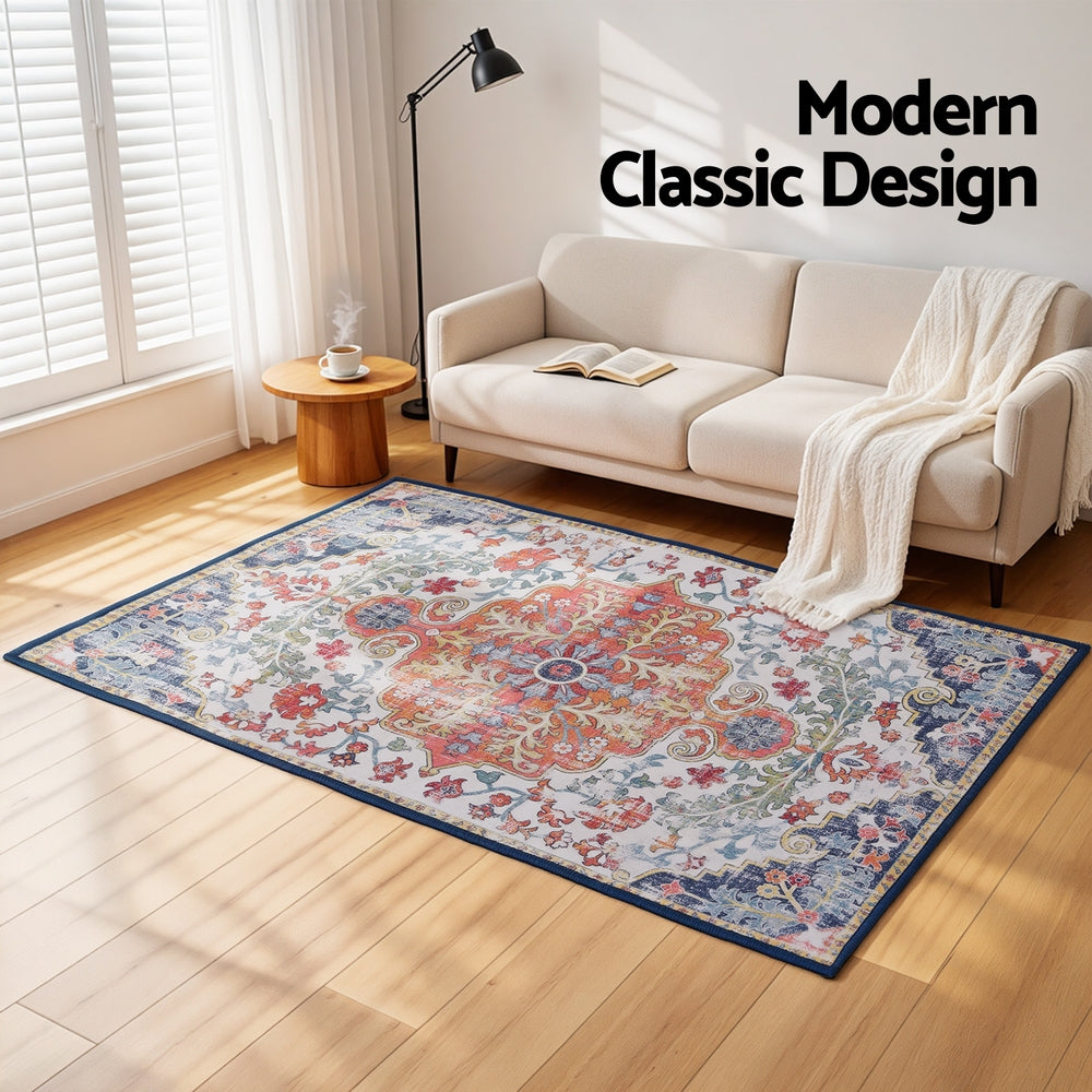 Floor Rugs: Artiss Floor Rug 120X170cm Large Washable Geometric Area Rug Modern Carpet Mat