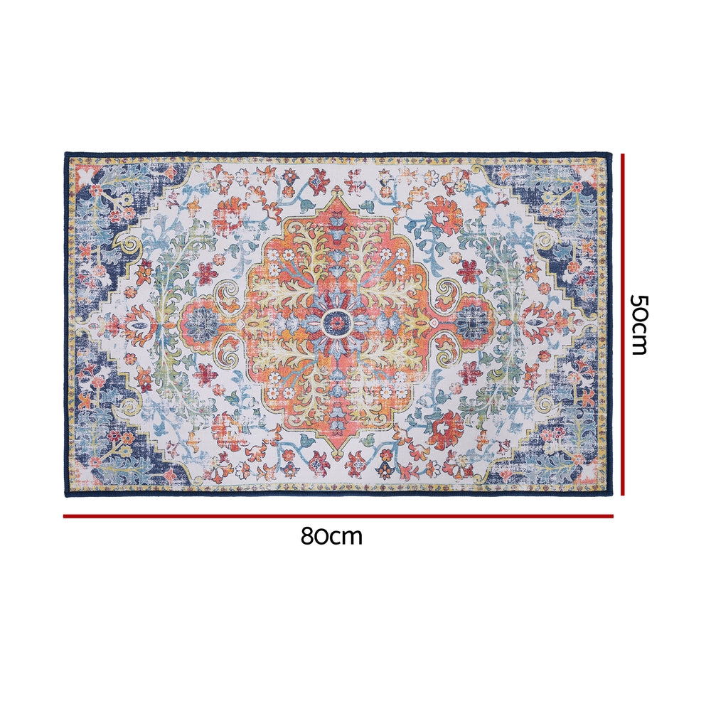 Floor Rugs: Artiss Floor Rug 50X80 Doormat Carpet Short Pile Non-Slip Entryway Mat Bohemian