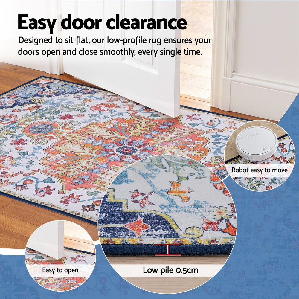 Floor Rugs: Artiss Floor Rug 50X80 Doormat Carpet Short Pile Non-Slip Entryway Mat Bohemian