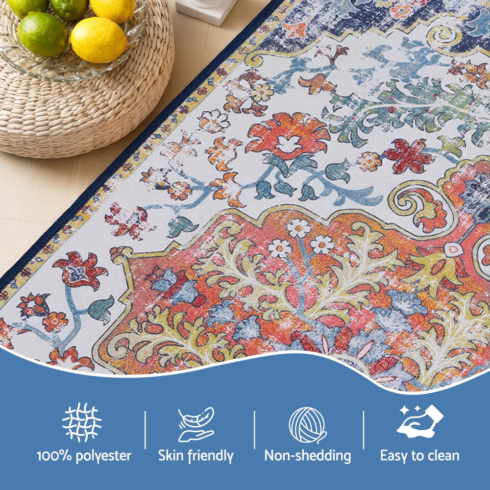 Floor Rugs: Artiss Floor Rug 50X80 Doormat Carpet Short Pile Non-Slip Entryway Mat Bohemian