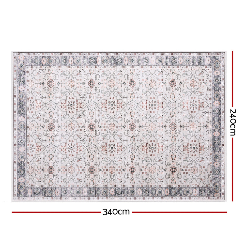 Floor Rugs: Artiss Washable Floor Rug 240X340cm Large Area Rug Modern Living Room Carpet