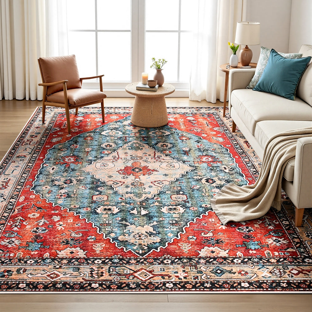 Floor Rugs: Artiss Floor Rug 240X340cm Large Washable Area Rug Modern Living Room Carpet Mat