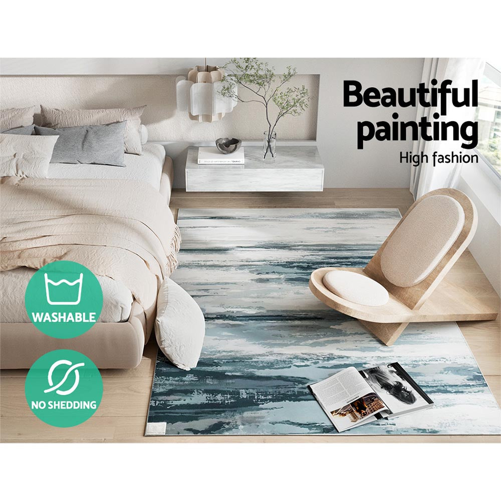 Floor Rugs: Artiss Rug 160x230cm Area Rug Washable Mat Large Carpet Soft Short Pile Poca