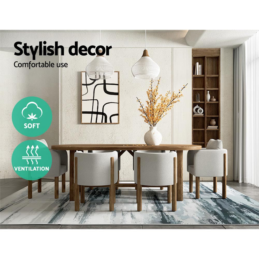 Floor Rugs: Artiss Rug 200x290cm Area Rug Washable Mat Large Carpet Soft Short Pile Poca