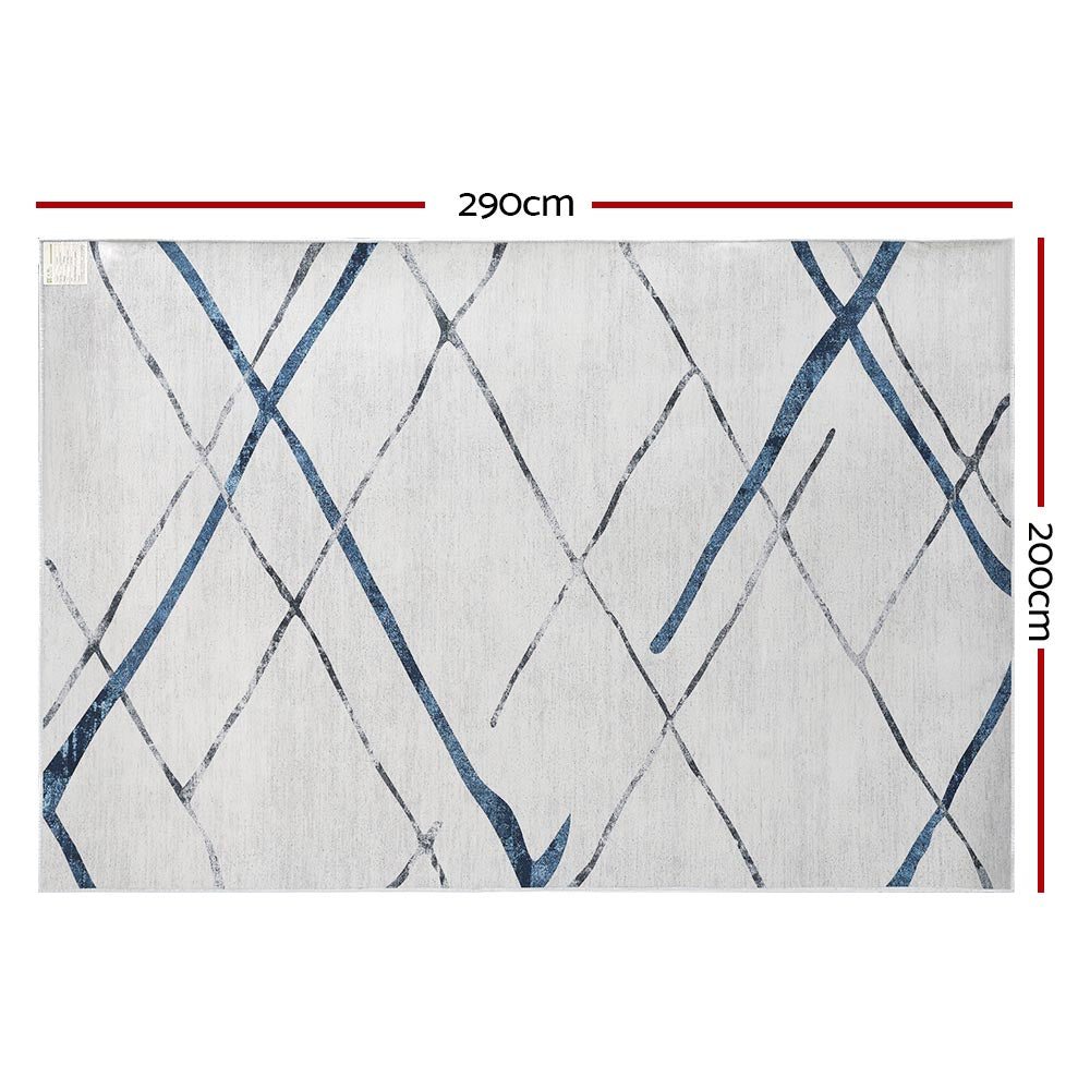 Floor Rugs: Artiss Rug 200x290cm Area Rug Washable Mat Large Carpet Soft Short Pile Jaca