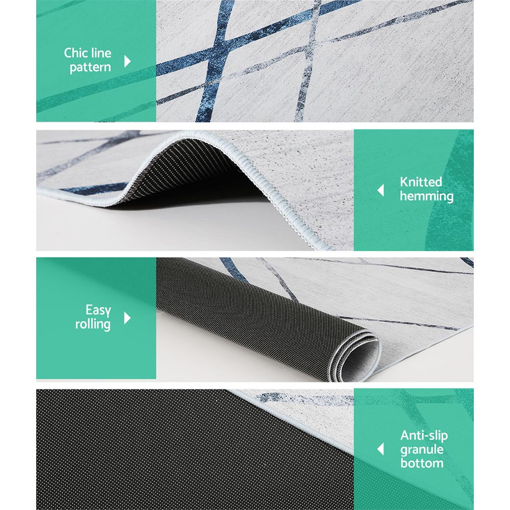 Floor Rugs: Artiss Rug 200x290cm Area Rug Washable Mat Large Carpet Soft Short Pile Jaca