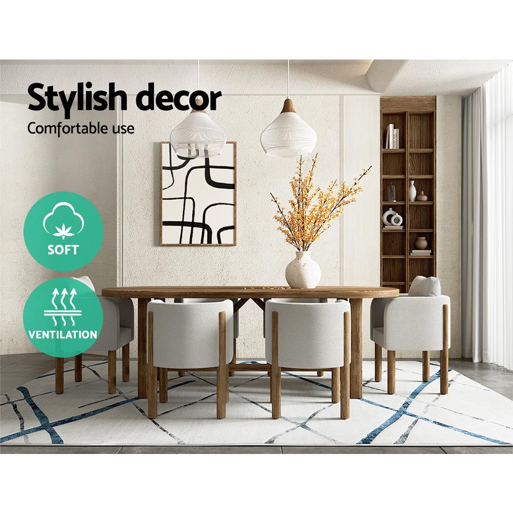 Floor Rugs: Artiss Rug 200x290cm Area Rug Washable Mat Large Carpet Soft Short Pile Jaca