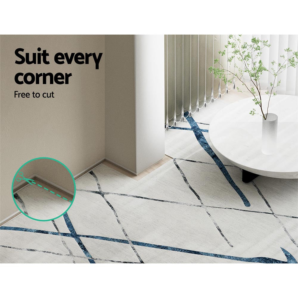 Floor Rugs: Artiss Rug 200x290cm Area Rug Washable Mat Large Carpet Soft Short Pile Jaca