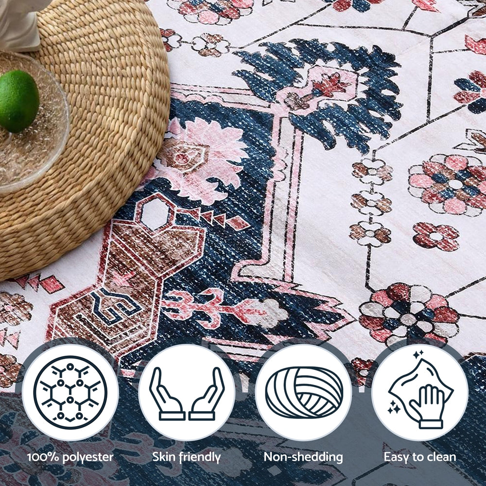 Floor Rugs: Artiss Floor Rug 200X290cm Large Washable Persian Area Rug Living Room Carpet