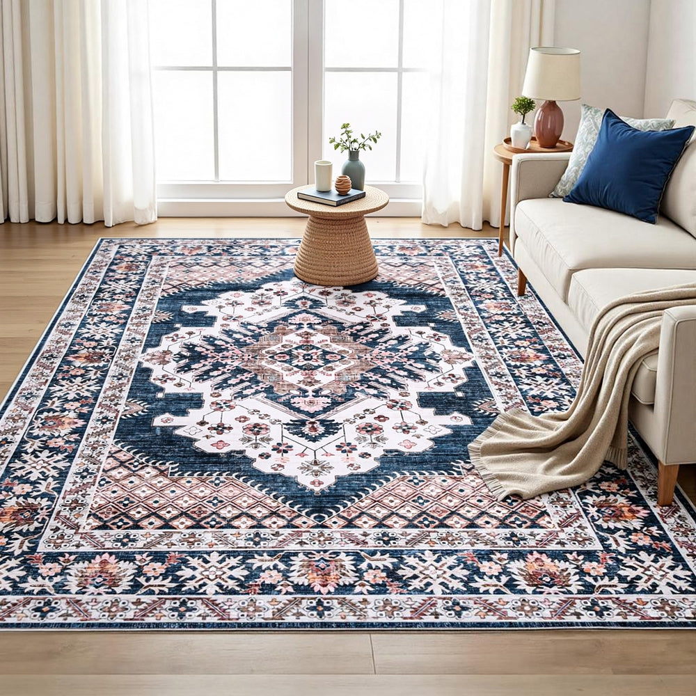 Floor Rugs: Artiss Floor Rug 200X290cm Large Washable Persian Area Rug Living Room Carpet