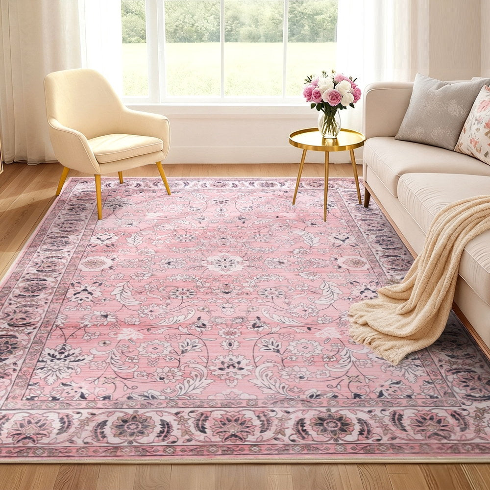 Floor Rugs: Artiss Floor Rug 200X290cm Large Washable Area Rug Vintage Living Room Carpet