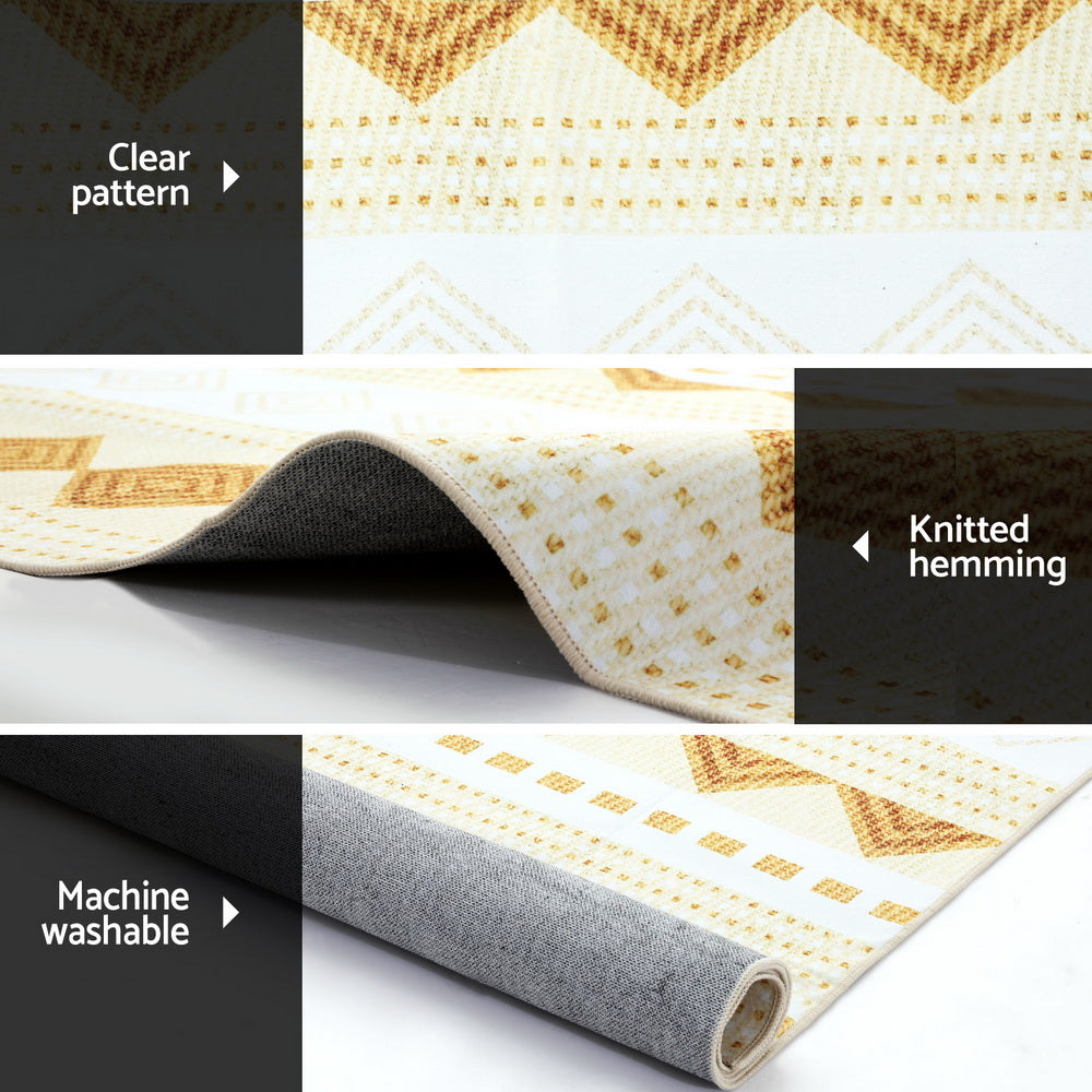 Floor Rugs: Artiss Rug 160x230cm Area Rug Washable Mat Large Carpet Soft Short Pile Ella