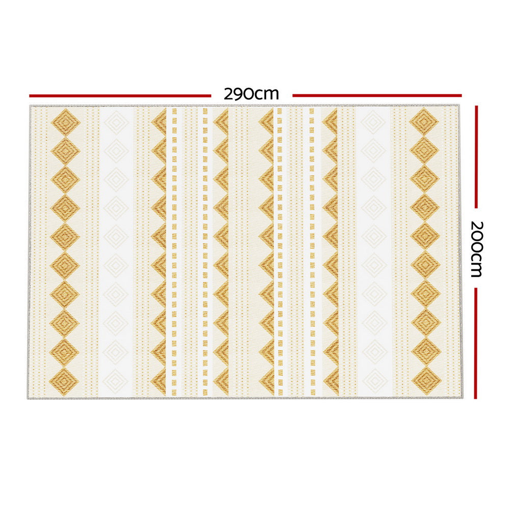 Floor Rugs: Artiss Rug 200x290cm Area Rug Washable Mat Large Carpet Soft Short Pile Ella