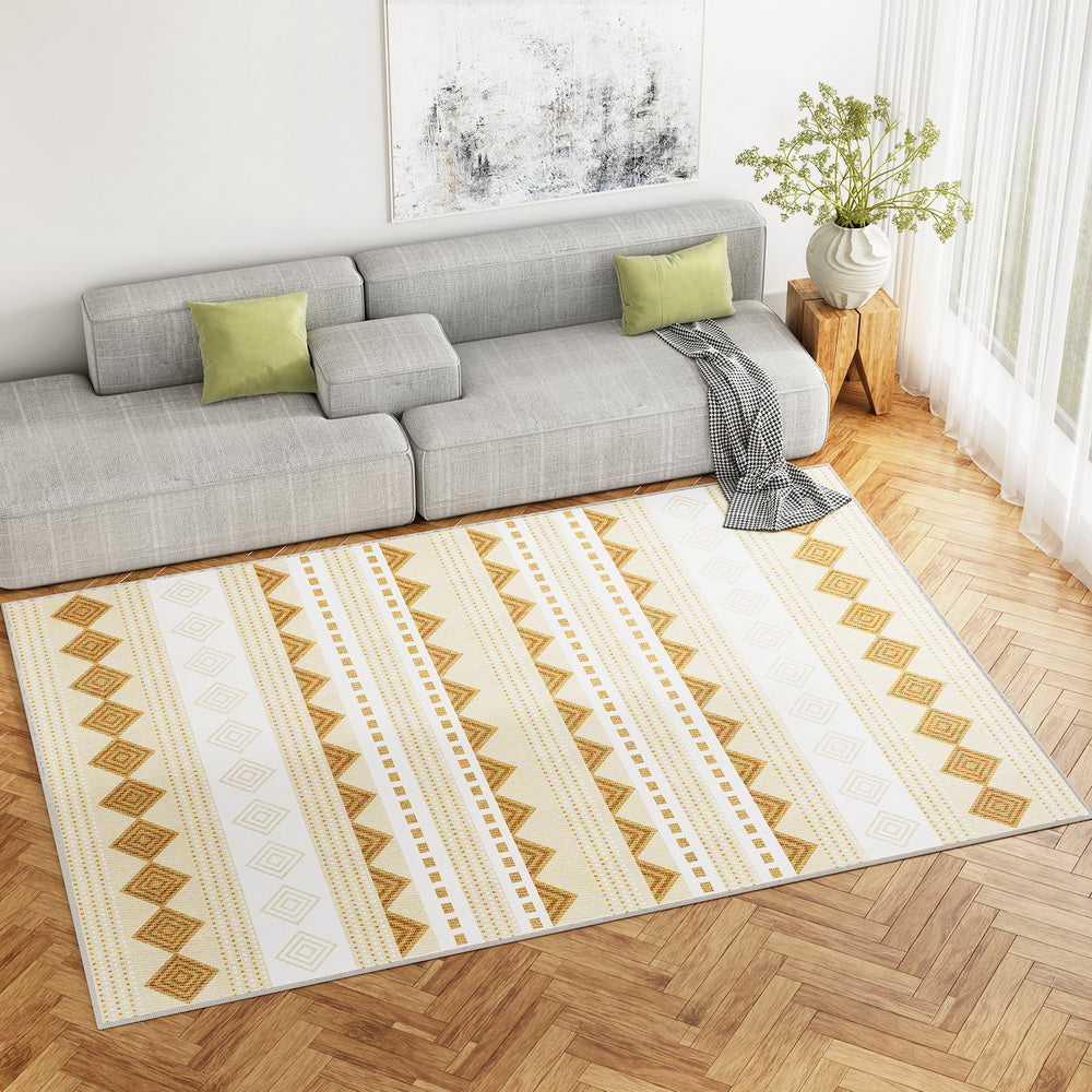 Floor Rugs: Artiss Rug 200x290cm Area Rug Washable Mat Large Carpet Soft Short Pile Ella