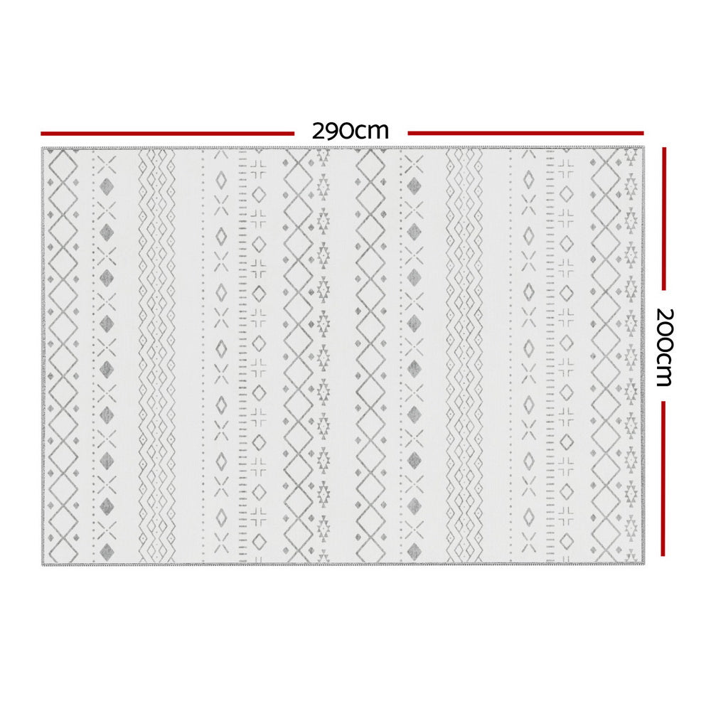 Floor Rugs: Artiss Rug 200x290cm Area Rug Washable Mat Large Carpet Soft Short Pile Una