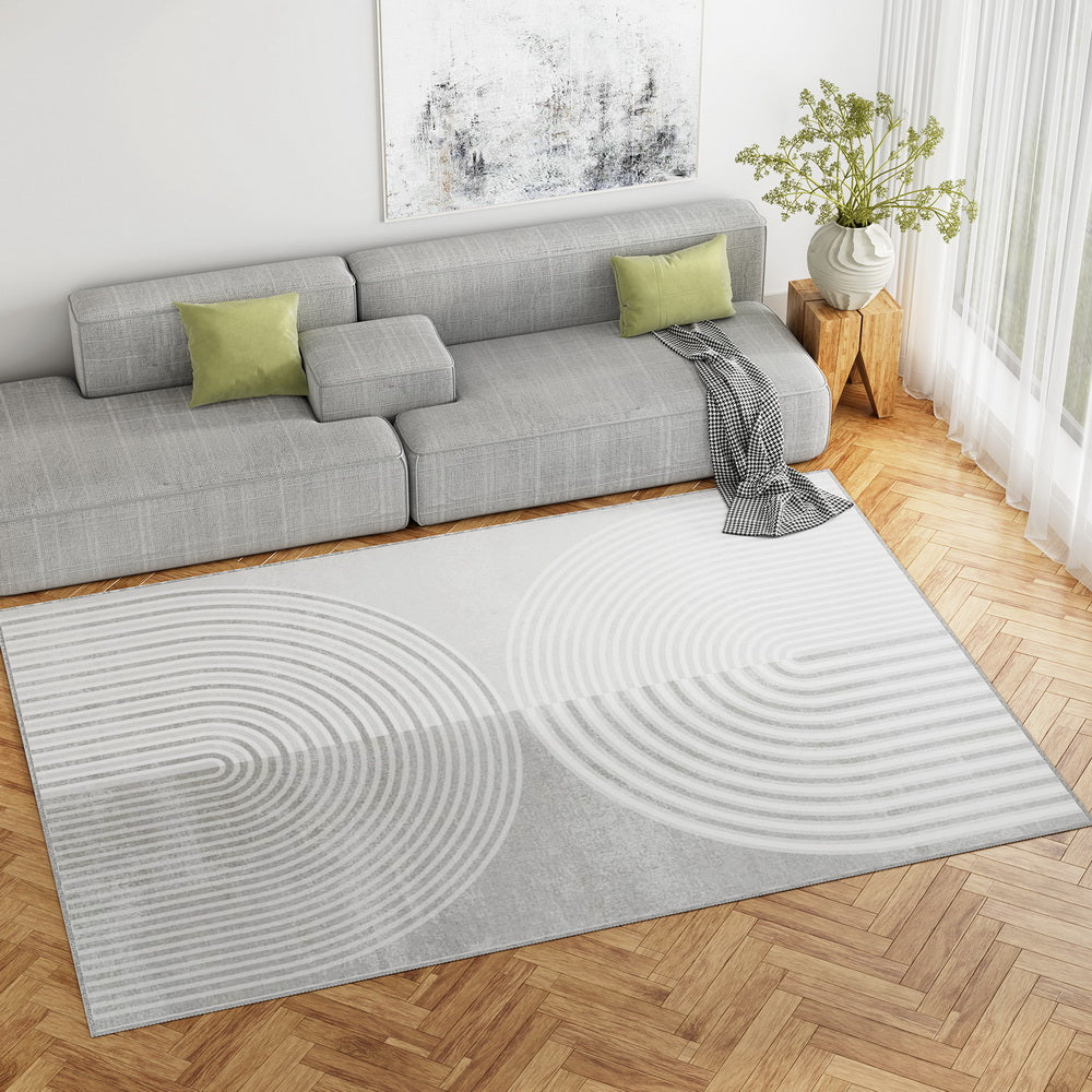 Floor Rugs: Artiss Rug 200x290cm Area Rug Washable Mat Large Carpet Faux Rabbit Fur Cyril