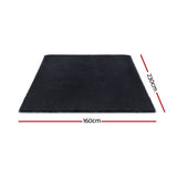 Floor Rugs: Artiss Floor Rug 160x230cm Plush Area Shaggy Rug Living Room Bedroom Carpet Black