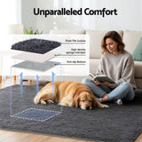 Floor Rugs: Artiss Floor Rug 160x230cm Plush Area Shaggy Rug Living Room Bedroom Carpet Grey