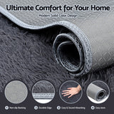 Floor Rugs: Artiss Floor Rug 160x230cm Plush Area Shaggy Rug Living Room Bedroom Carpet Grey