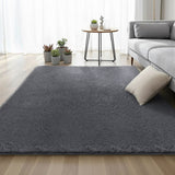 Floor Rugs: Artiss Floor Rug 160x230cm Plush Area Shaggy Rug Living Room Bedroom Carpet Grey