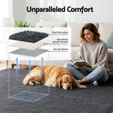 Floor Rugs: Artiss Floor Rug 200x290cm Plush Area Shaggy Rug Living Room Bedroom Carpet Grey