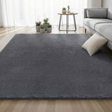 Floor Rugs: Artiss Floor Rug 200x290cm Plush Area Shaggy Rug Living Room Bedroom Carpet Grey