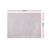 Floor Rugs: Artiss Rug 120x160cm Area Rug Washable Mat Large Carpet Microfiber Ripple