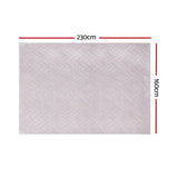 98765-Artiss Rug 160x230cm Area Rug Washable Mat Large Carpet Microfiber Ripple