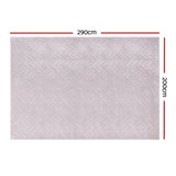 Floor Rugs: Artiss Rug 200x290cm Area Rug Washable Mat Large Carpet Microfiber Ripple