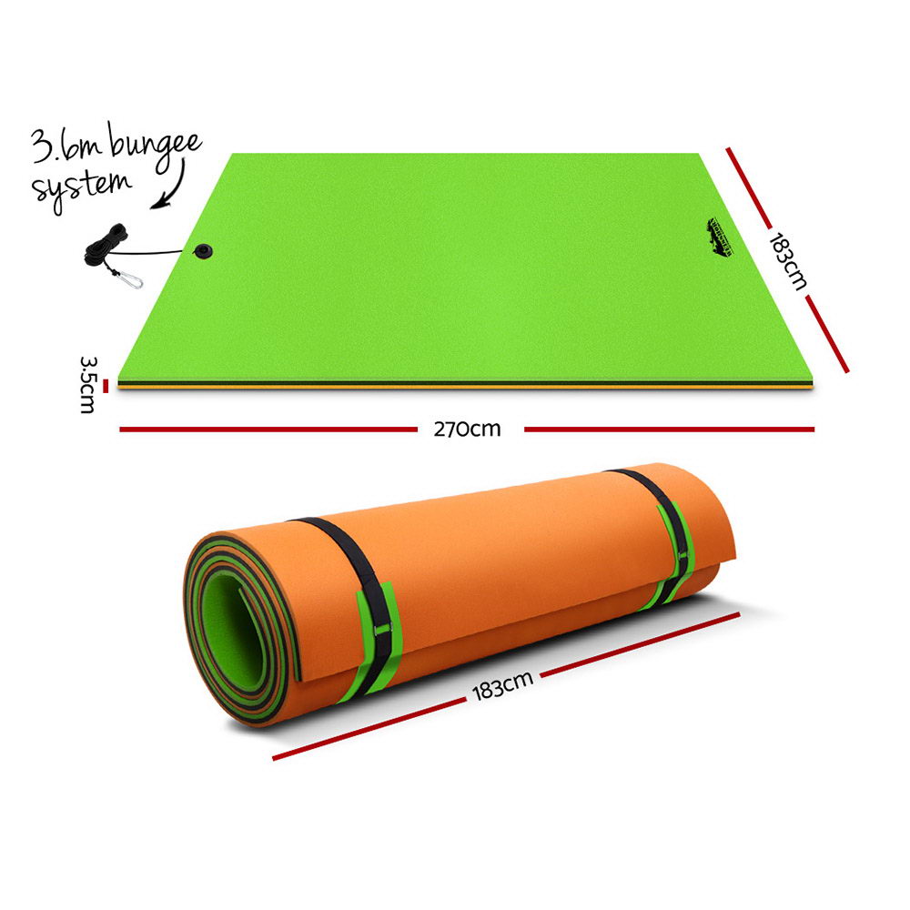 Pool Toys & Inflatables: Weisshorn Floating Water Mat 2.7x1.8m Foam Pad Swimming Pool Island Platform