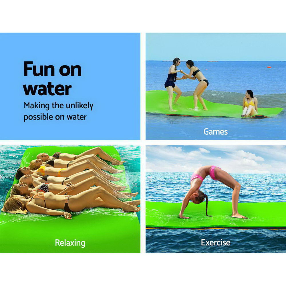 Pool Toys & Inflatables: Weisshorn Floating Water Mat 2.7x1.8m Foam Pad Swimming Pool Island Platform