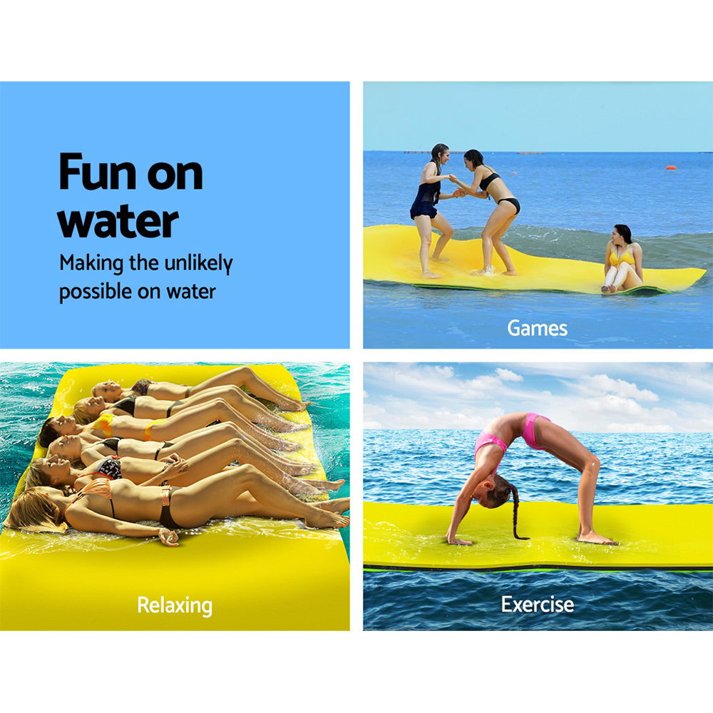 Pool Toys & Inflatables: Weisshorn Floating Water Mat 3.5x1.8m Foam Pad Swimming Pool Island Platform