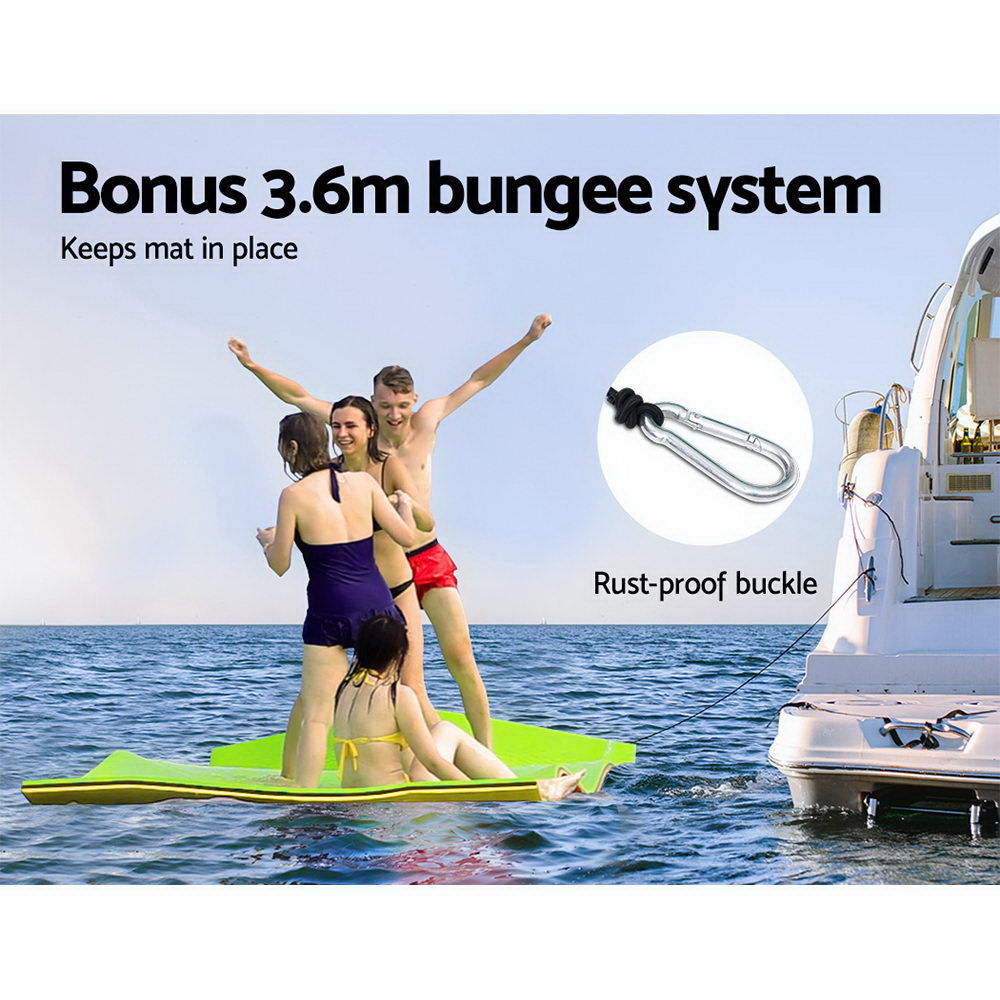 Pool Toys & Inflatables: Weisshorn Floating Water Mat 3.5x1.8m Foam Pad Swimming Pool Island Platform
