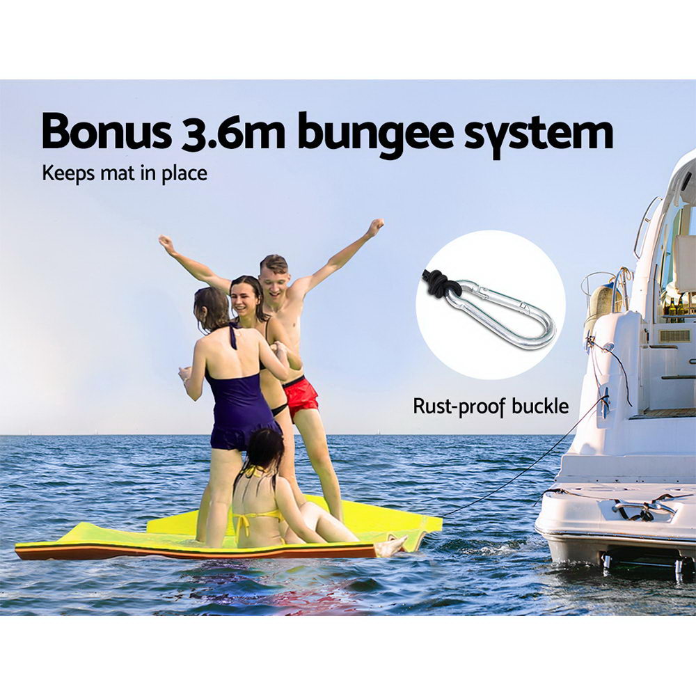 Pool Toys & Inflatables: Weisshorn Floating Water Mat 5.5x1.8m Foam Pad Swimming Pool Island Platform