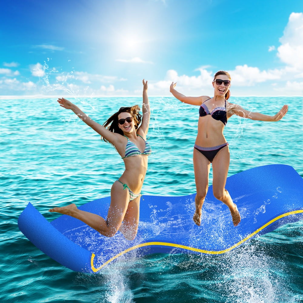 Pool Toys & Inflatables: Weisshorn Floating Water Mat 55x180cm Foam Pad Swimming Pool Platform Blue