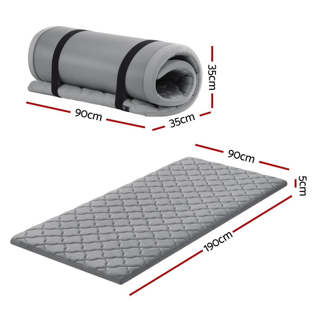 Inflatable Mattresses: Giselle Bedding Single Foldable Mattress Camping Mat